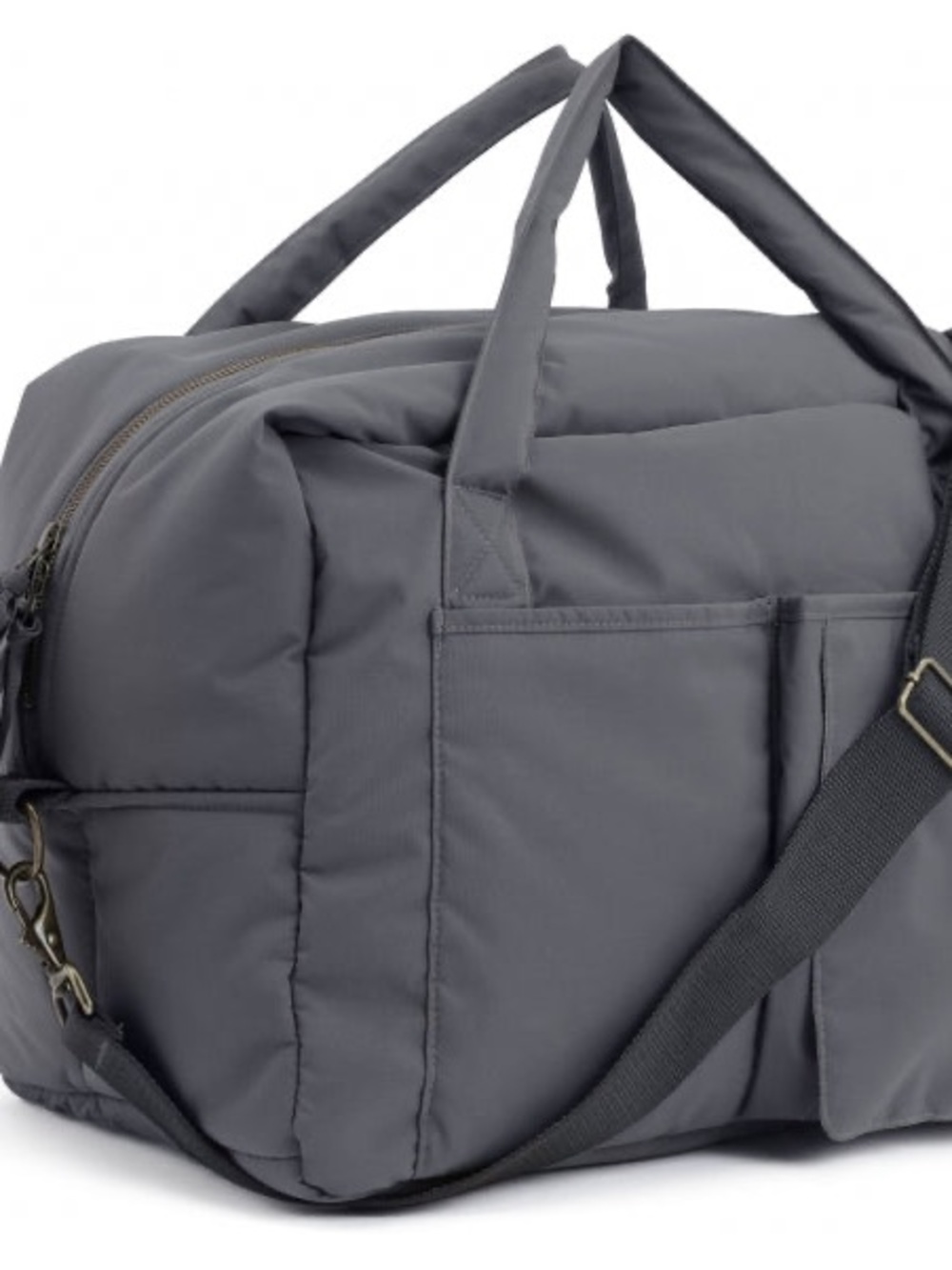 Kids Quilted Travel Duffel Bag - Gray